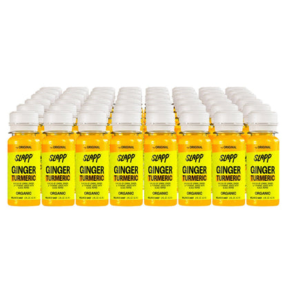 SLAPP organic ginger and turmeric daily booster shots 48-count