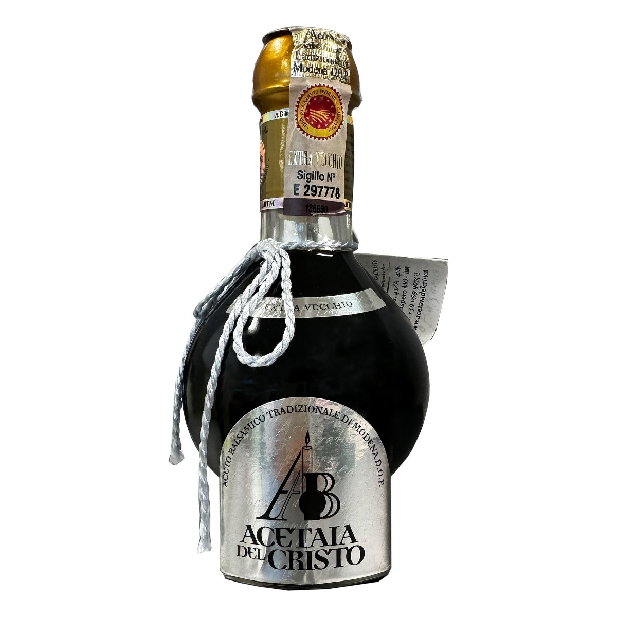 Premium Aceto Del Cristo balsamic vinegar packaging