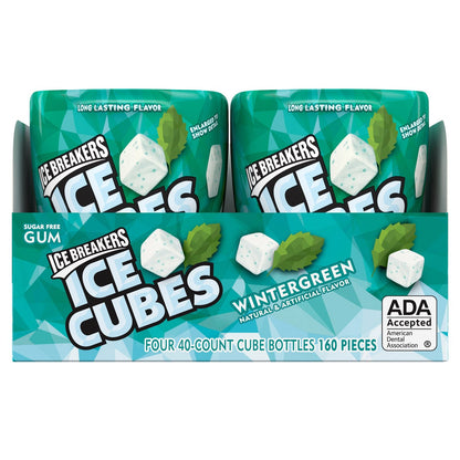 Ice Breakers Ice Cubes wintergreen sugar free gum 4-pack