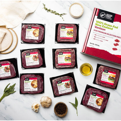 Silver Fern Farms venison meat box with assorted cuts