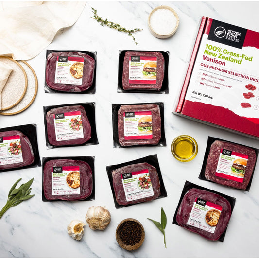 Silver Fern Farms venison meat box with assorted cuts
