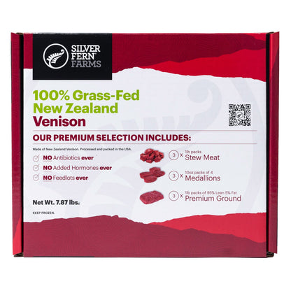 Silver Fern Farms grass-fed venison box overview