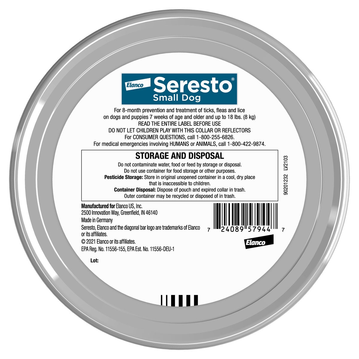 Small dog flea and tick collar by Seresto