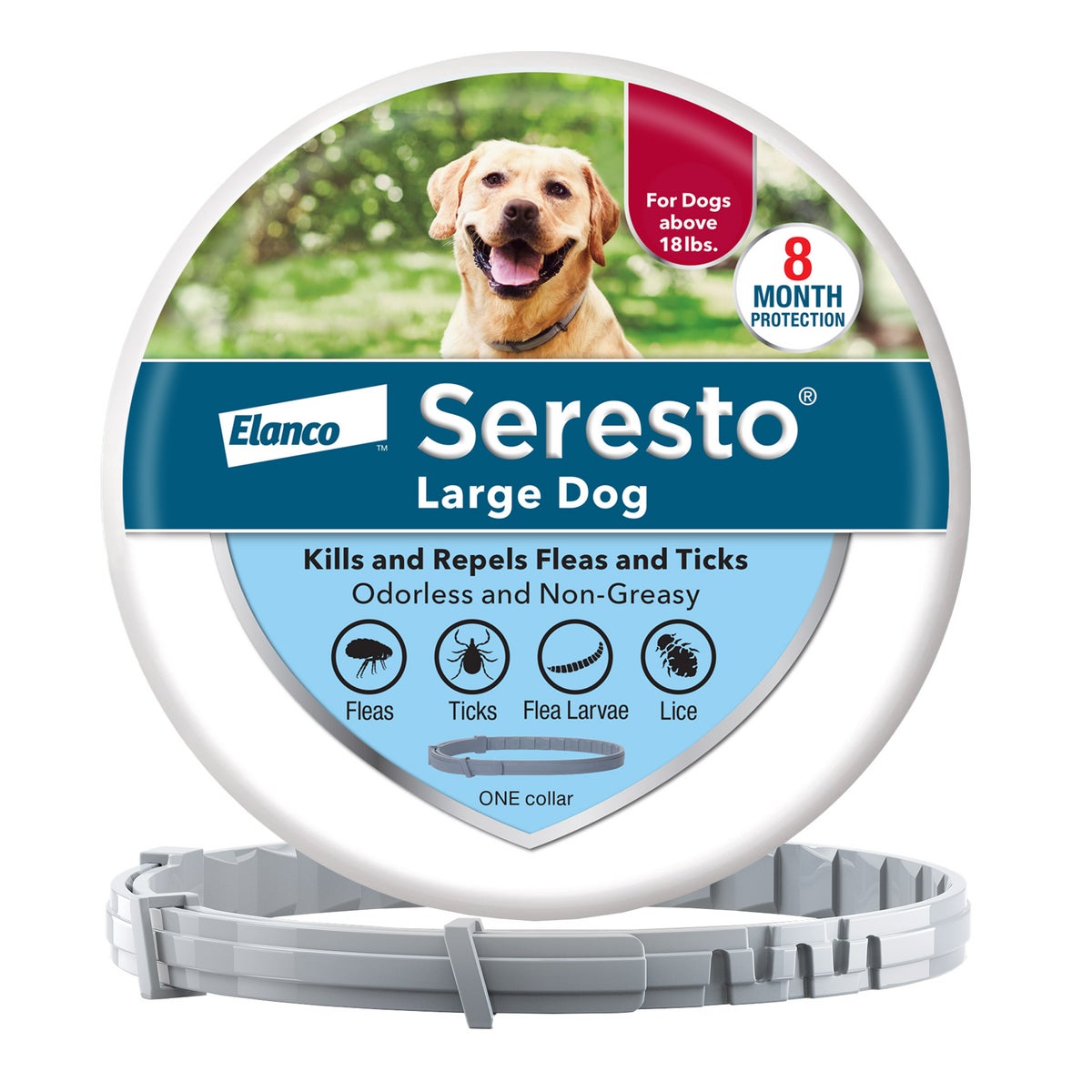 Seresto flea and tick collar for dogs over 18 lbs