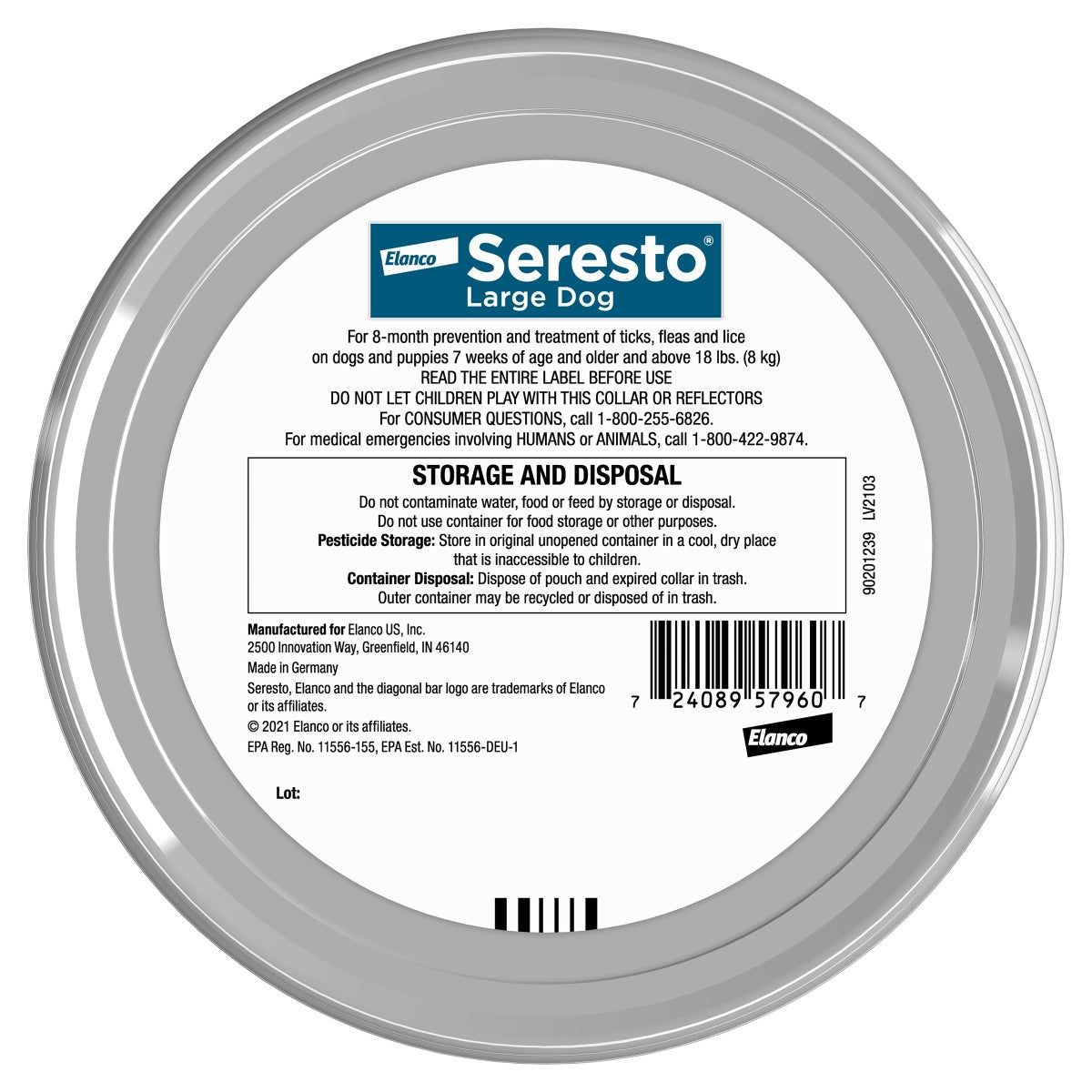 Seresto flea and tick protection collar for dogs