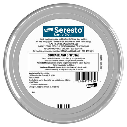 Seresto flea and tick protection collar for dogs