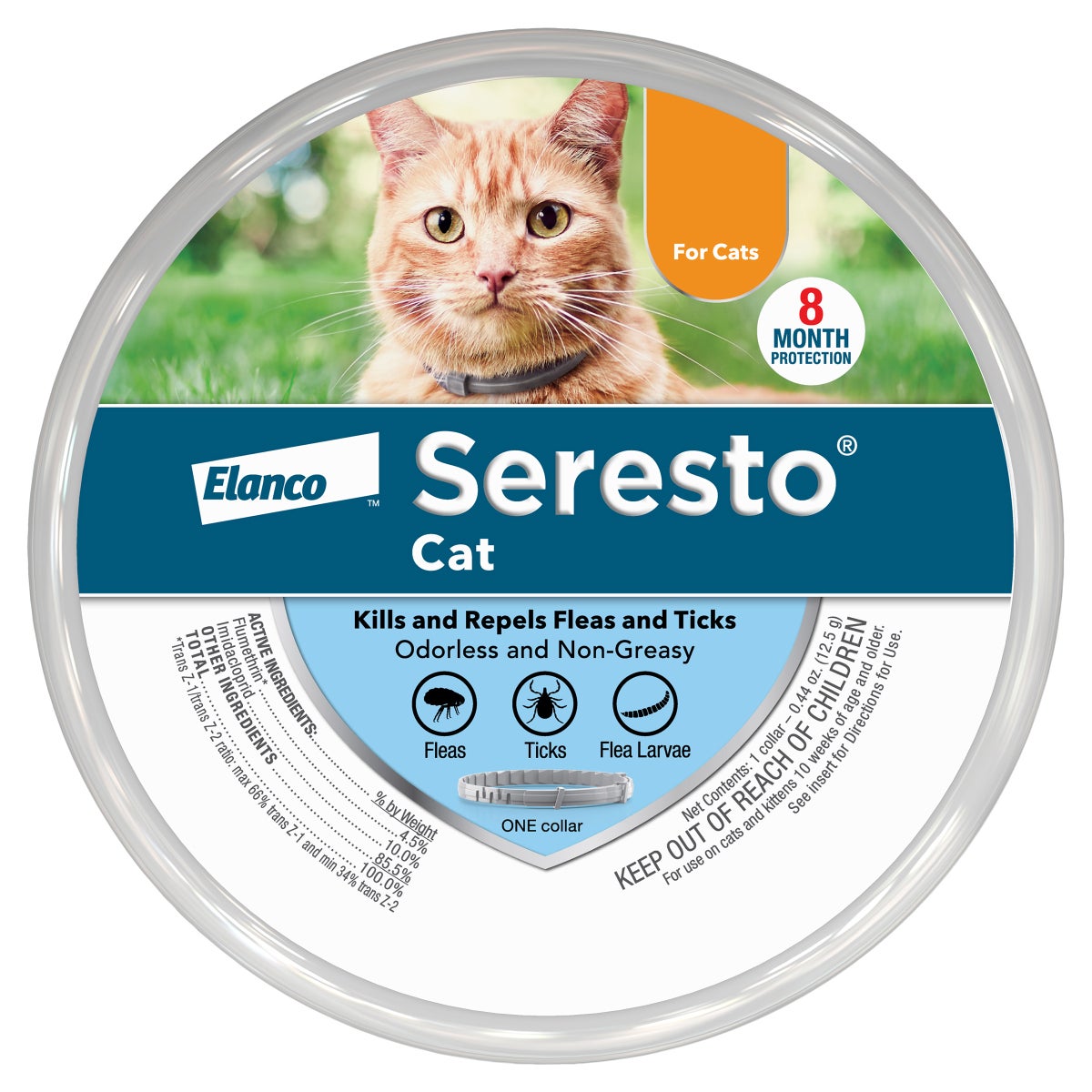 Odorless cat flea prevention collar