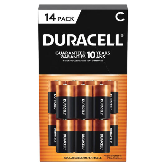 Duracell C alkaline batteries 14-count pack