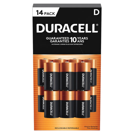 Duracell D alkaline batteries 14-count pack