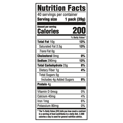 Individually packed RITZ peanut butter snack packs
