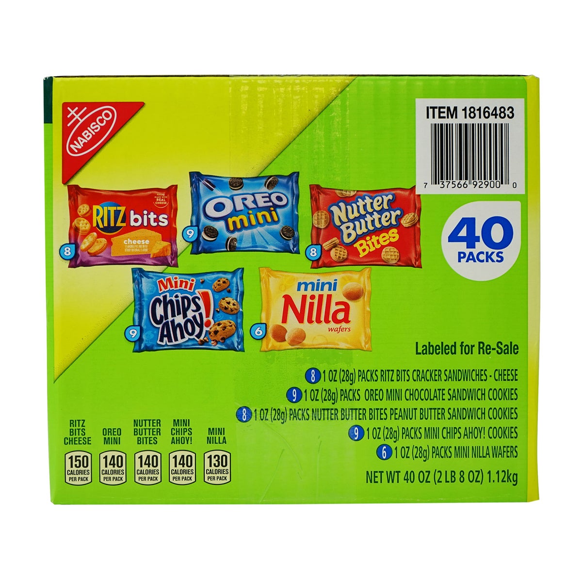 Nabisco variety snack pack for pantry and lunches