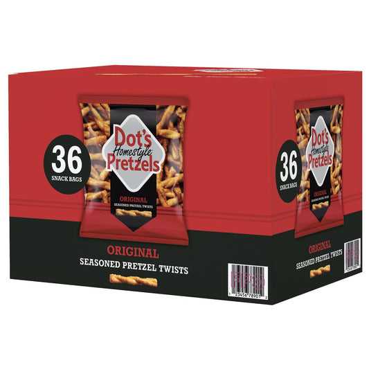 Dot's Original seasoned pretzel twists 36-count box