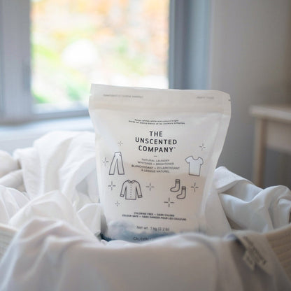 The Unscented Company household laundry brightener packaging