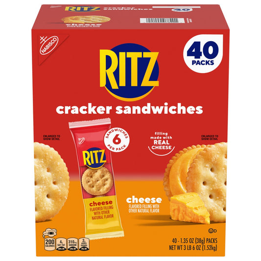 RITZ cheese cracker sandwiches 40-count box