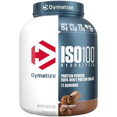 Dymatize Nutrition ISO100 Gourmet Chocolate whey protein isolate, 5 lb.