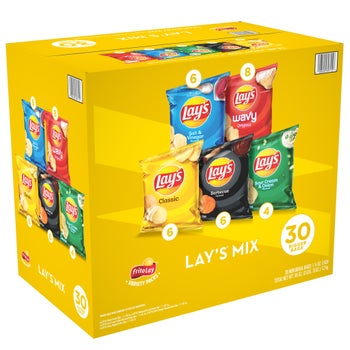 Frito Lay potato chips variety pack 30 count snack bags