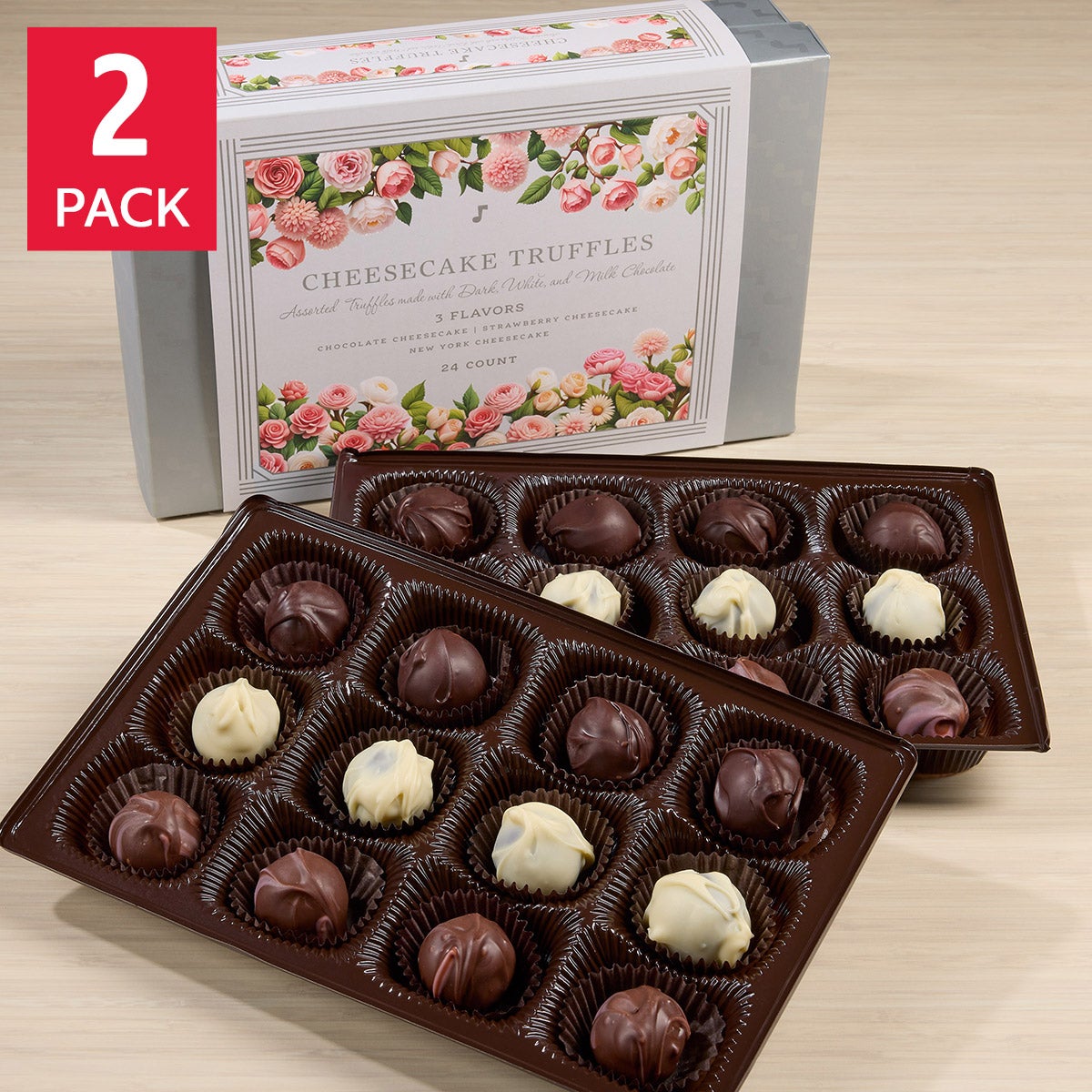 A'cappella cheesecake truffle collection 24 count box