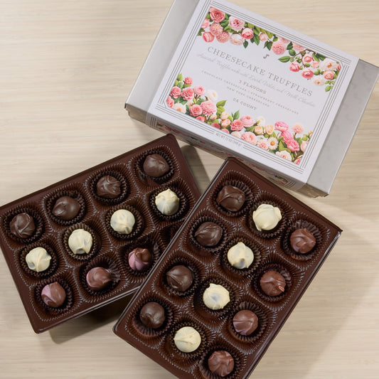 Chocolate cheesecake truffles in A'cappella assortment