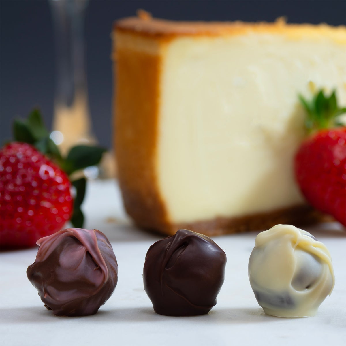 Assorted cheesecake truffles for gifting and sharing