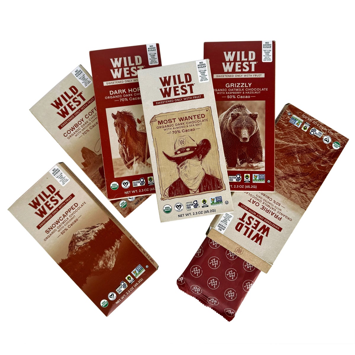 Wild West 70 percent cacao dark chocolate pieces