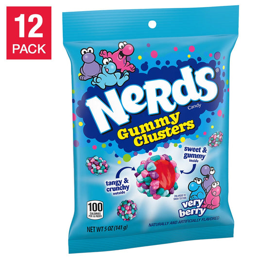 Nerds Very Berry gummy clusters 12-count candy pack