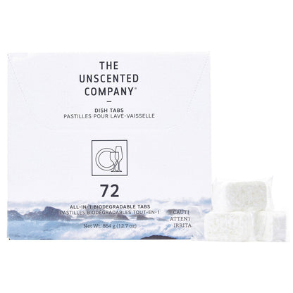 The Unscented Company dishwasher tabs 72-count pack