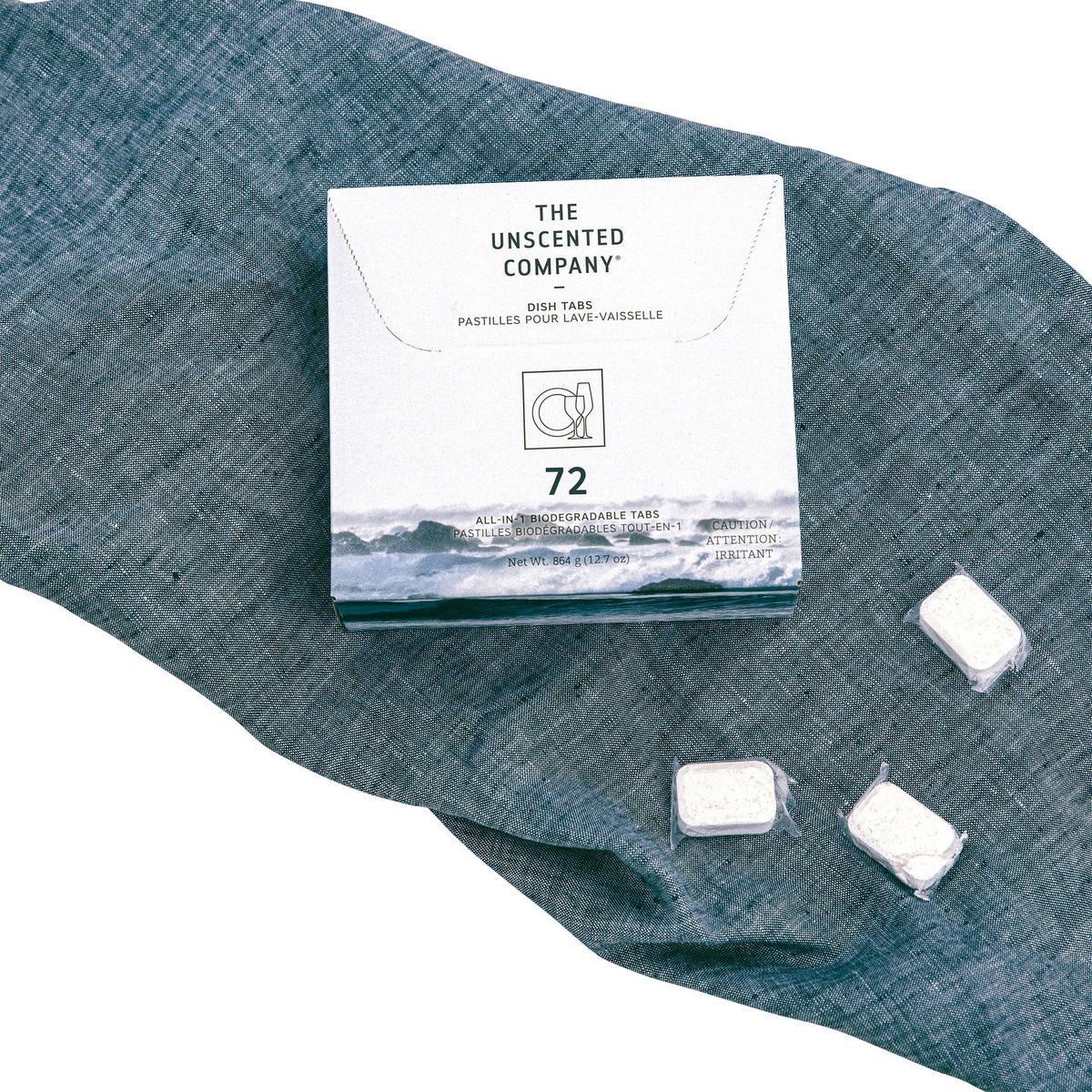Unscented dishwasher detergent tabs for everyday use