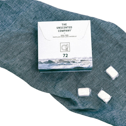 Unscented dishwasher detergent tabs for everyday use