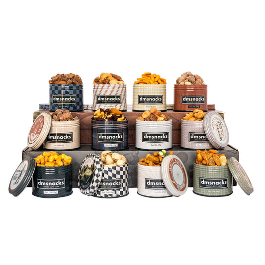 Assorted snack tins for gifting and entertaining