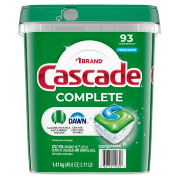 Cascade Complete dishwasher detergent Fresh scent pack