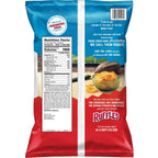 Ruffles ridged potato chips with cheddar and sour cream flavor