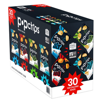 Individual Popchips snack packs 0.8 oz each