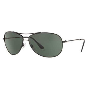 Ray-Ban RB3293 matte black sunglasses with dark green lenses