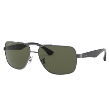 Ray-Ban RB3483 gunmetal green polarized sunglasses