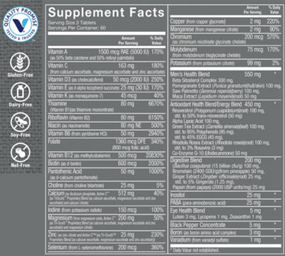 The Vitamin Shoppe Ultimate Man Gold tablet supplement