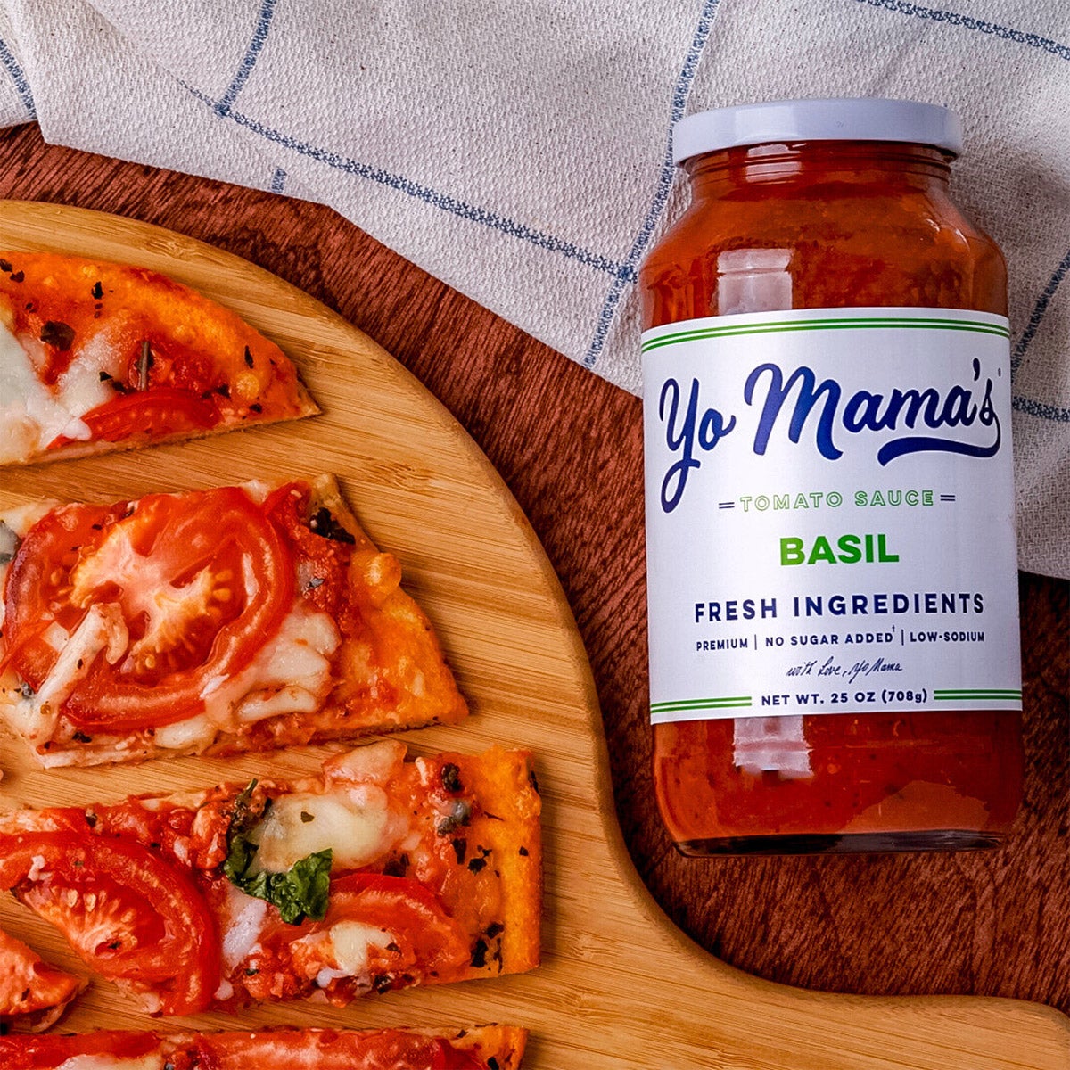 Low-sodium pasta sauce variety pack by Yo Mama's