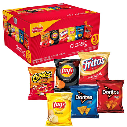 Frito Lay Classic Mix 30-count variety snack box