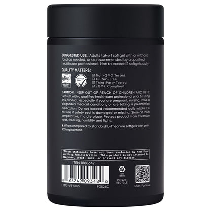Sports Research Suntheanine 200 mg supplement front label
