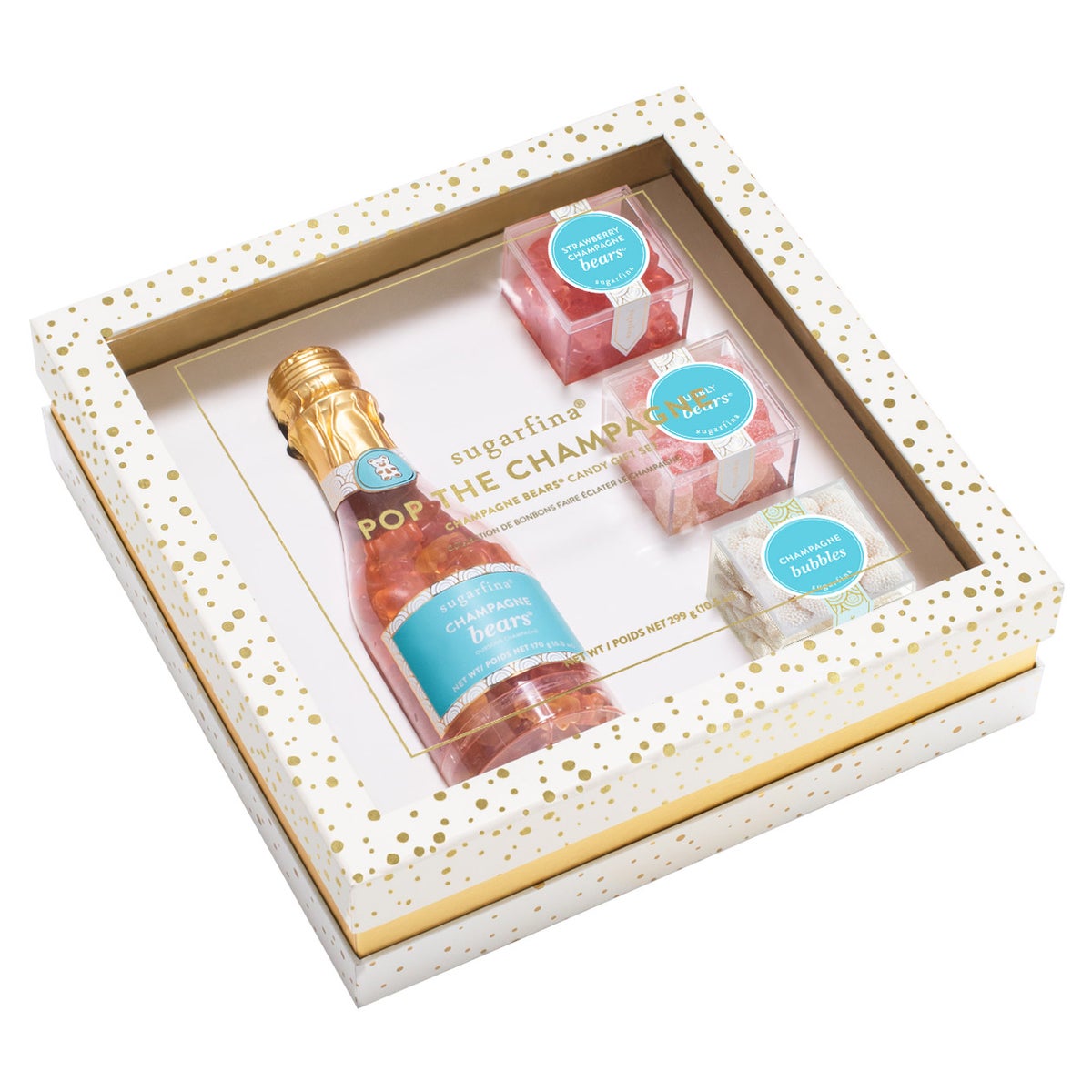 Elegant champagne candy gift box assortment