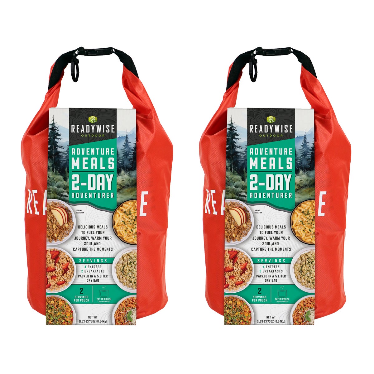 ReadyWise 2 day adventure kit with dry bag front view