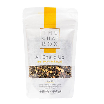Masala chai concentrate packaged with gift set
