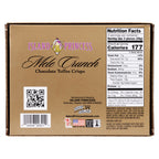 Chocolate toffee crisp snack packaging 3.75 oz box