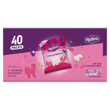 Mother's Original Frosted Circus Animal Cookies 40 count snack packs
