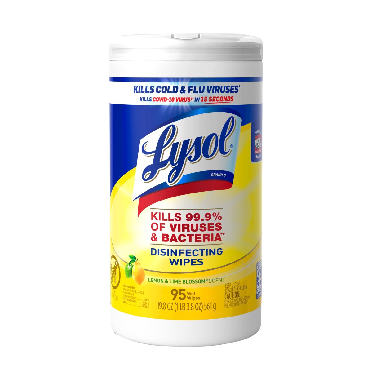 Lysol wipes variety pack with Lemon & Lime Blossom scent
