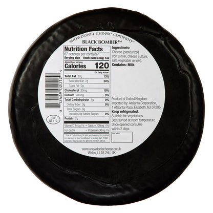 Full wheel Black Bomber cheese for entertaining