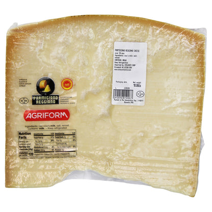Approximately 10 lb Agriform Parmesan cheese