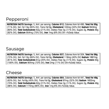 Giordano's single-serve pizza variety pack display