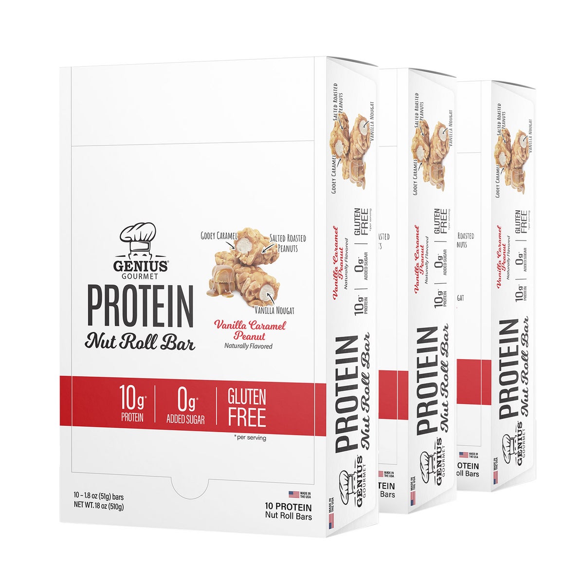 Genius Gourmet rolled nut protein bars 30 count