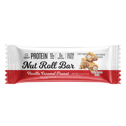 Genius Gourmet vanilla caramel peanut protein bars