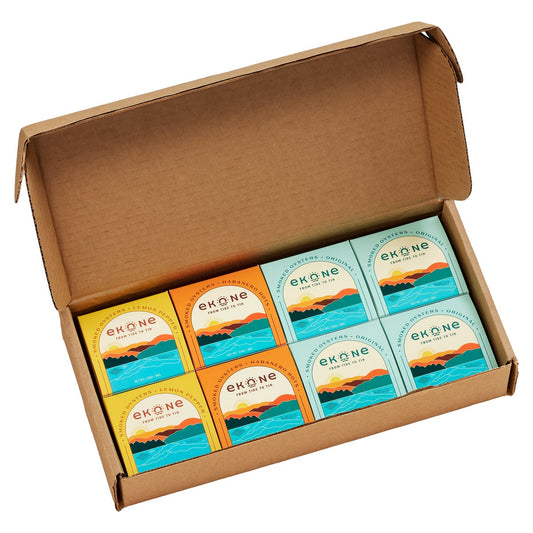 Ekone original smoked oysters 4-can portion
